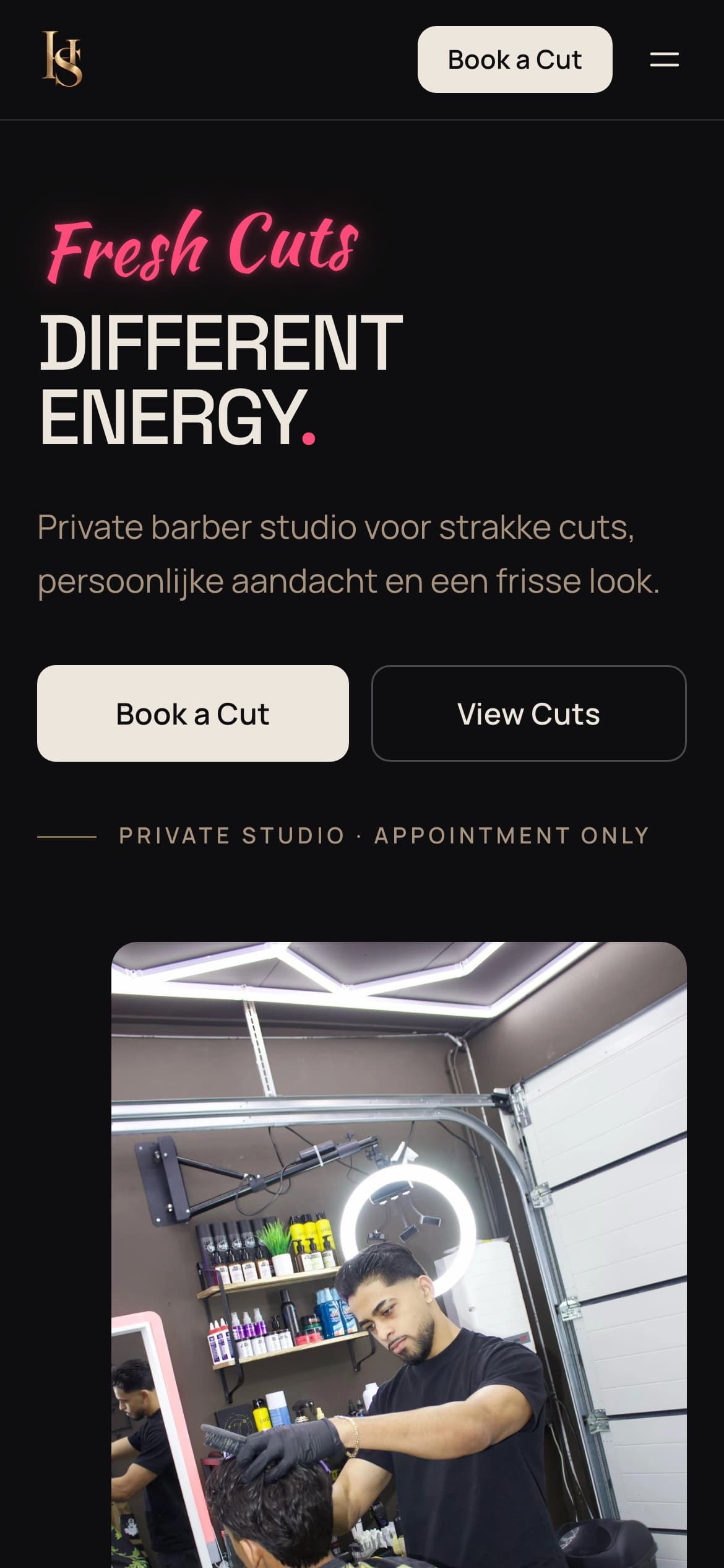 Mobiele homepage van House of Senna